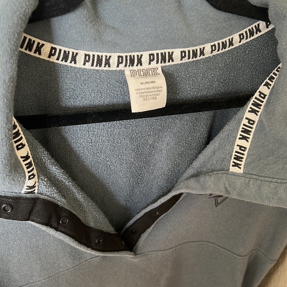 Pink Oversized Varsity Half-Button Sweatshirt - image 5